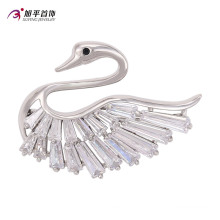 Xuping Mode Luxe Lively Swan Rhodium Cristaux De Swarovski Diamant Bijoux Broche -00008